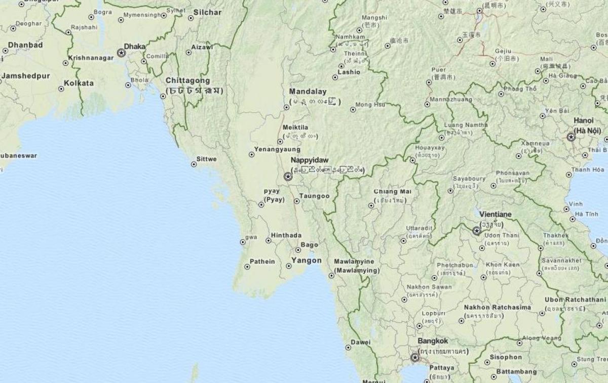 GPS карта на Мианмар