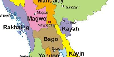 Мианмар снимка карта