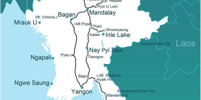 Една карта на Мианмар