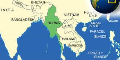 Бирма или Мианмар картата 